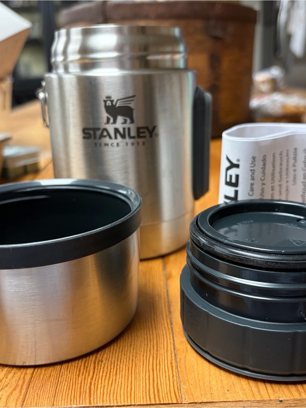Stanley Silver and Black Insulated Food Jar Set